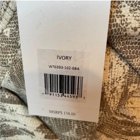 Jason Wu Dylan Woven Ivory Lizard Print camo Shoulder Bag Purse Handbag NWT $138 - Picture 8 of 13